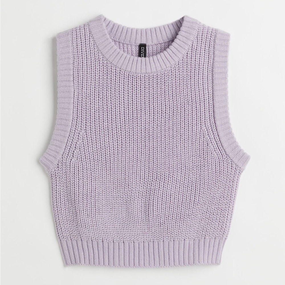 H&M Divided lavender knit sweater vest